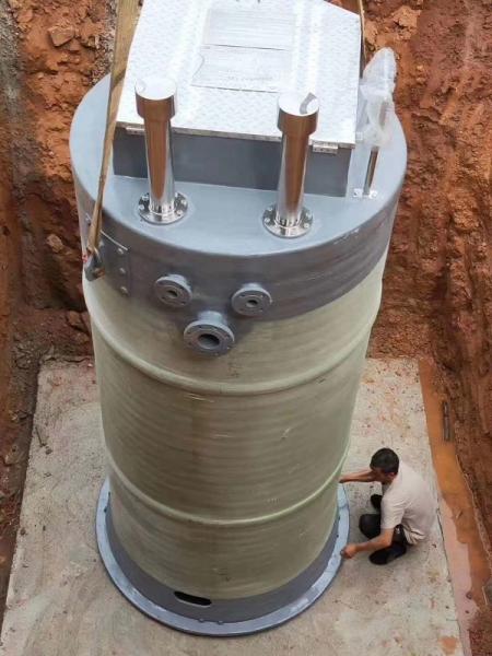 惠州峨眉山一体化提升泵安装